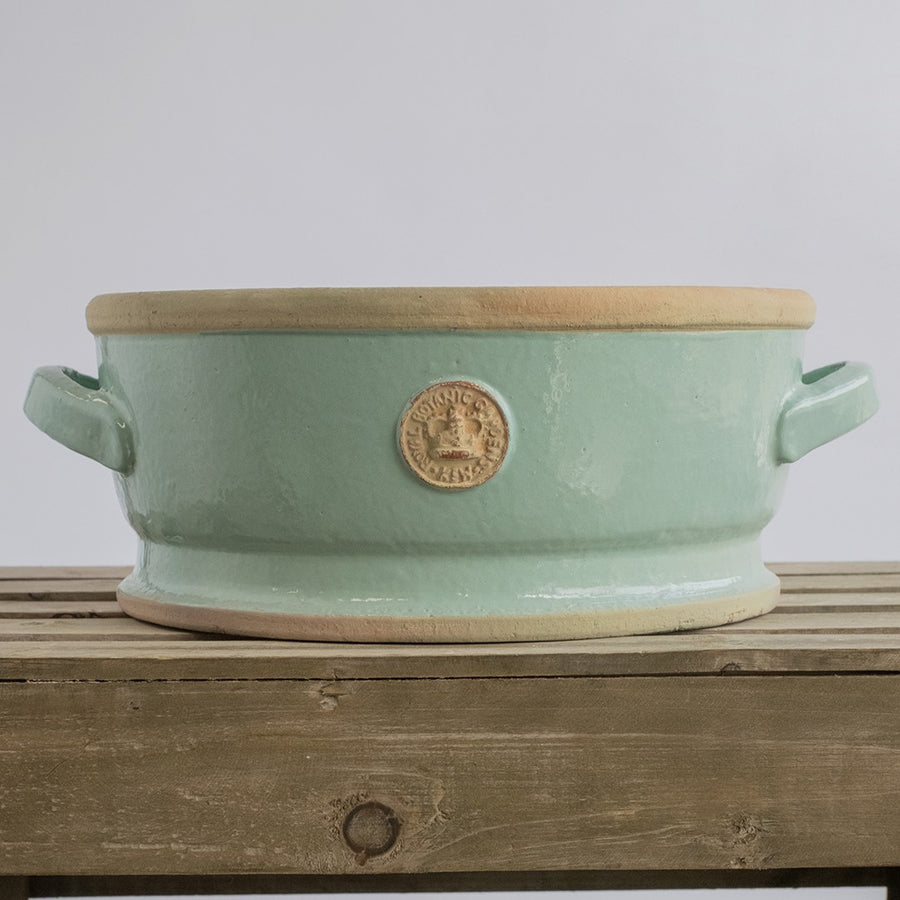 KEW LOW BOWL WITH HANDLE TIFFANY BLUE