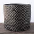Load image into Gallery viewer, PLANTER STONEWARE DIAMONDS BLACK