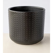 Load image into Gallery viewer, PLANTER STONEWARE DOTS BLACK