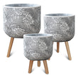 Load image into Gallery viewer, KEYSTONE MONSTERA TRIPOD GREY WHITE