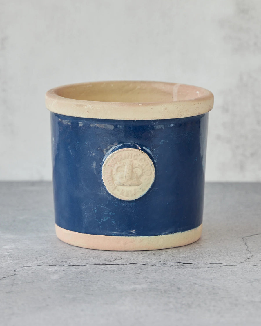 KEW HERB POT NAVY BLUE [SZ:12.5CM X 10CM]