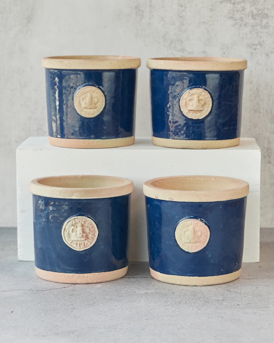 KEW HERB POT NAVY BLUE [SZ:12.5CM X 10CM]