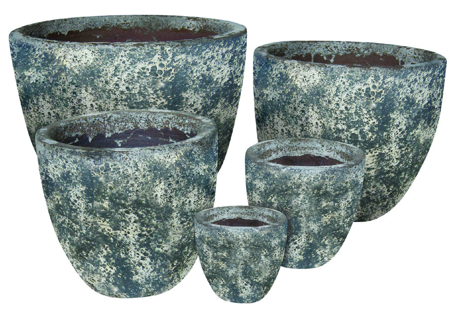 ATLANTIS EGG POT CHARCOAL [SZ:1/5 (20X19CM)]