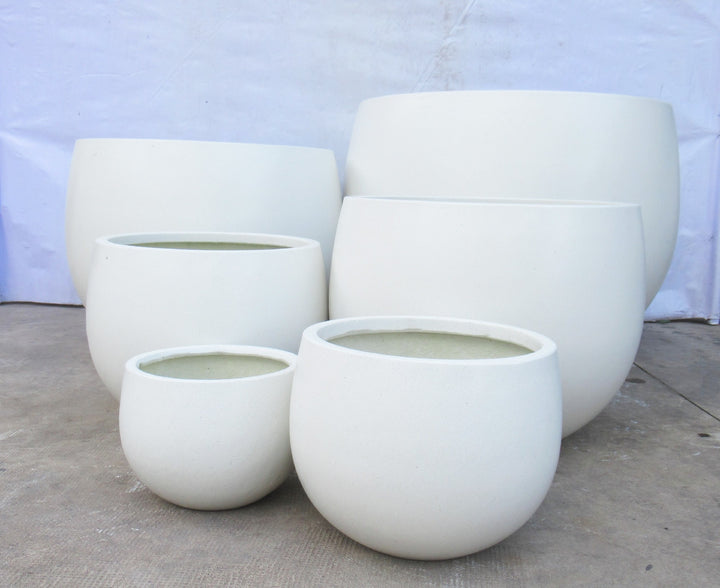 MODSTONE MEGA BELLY POT WHITE [SZ:1/6 (25X20CM)]