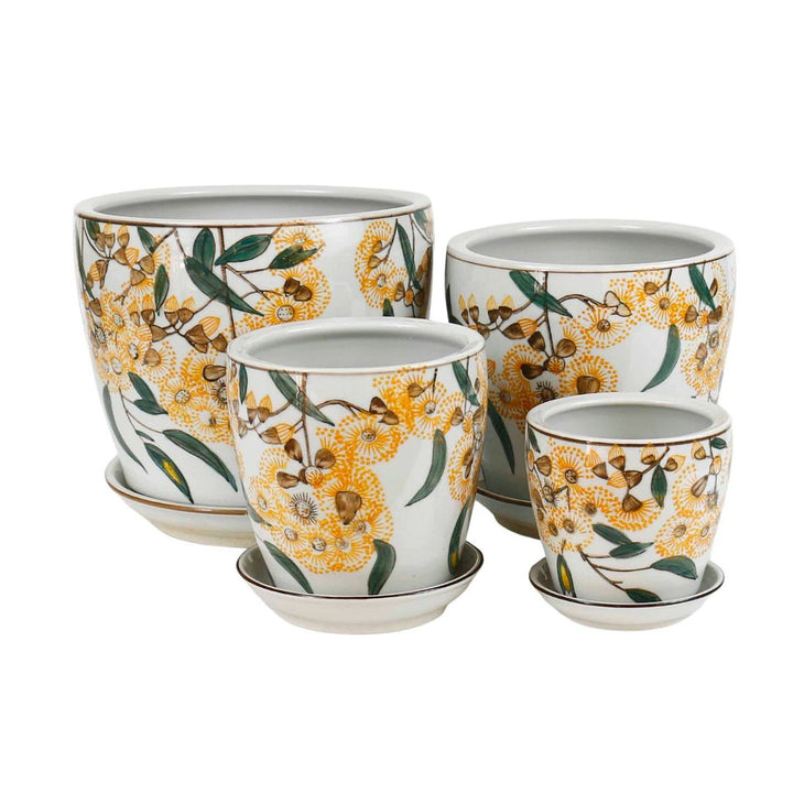 PLANTER YELLOW BLOSSOM W/S [SZ:1/4 (12.5 X 12.5CM)]