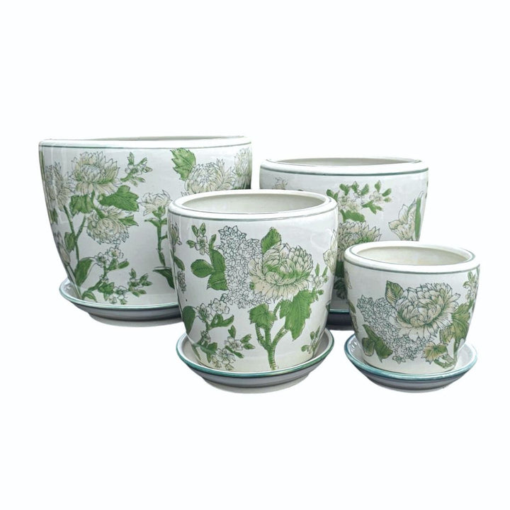 PLANTER GREEN FLEUR W/S [SZ:1/4 (12.5 X 11.5CM)]