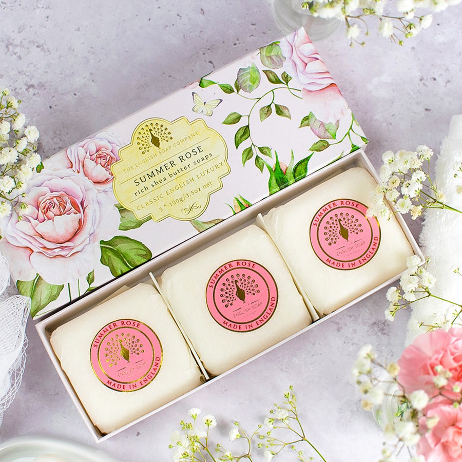 SOAP SUMMER ROSE GIFT PACK 3X100G