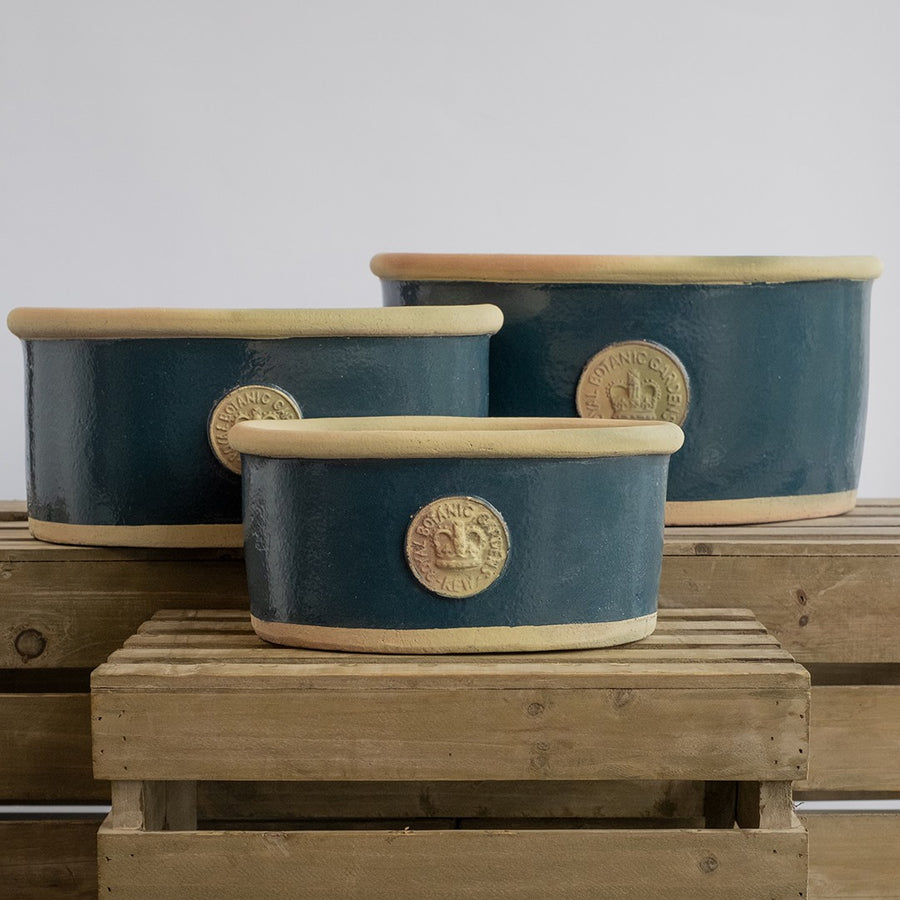 KEW OVAL PLANTER NAVY BLUE