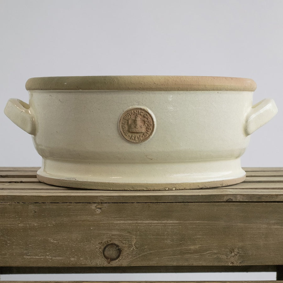 KEW LOW BOWL WITH HANDLE IVORY