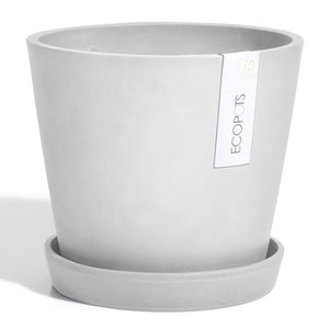 PLANTER AMSTERDAM WHITE GREY 20CM