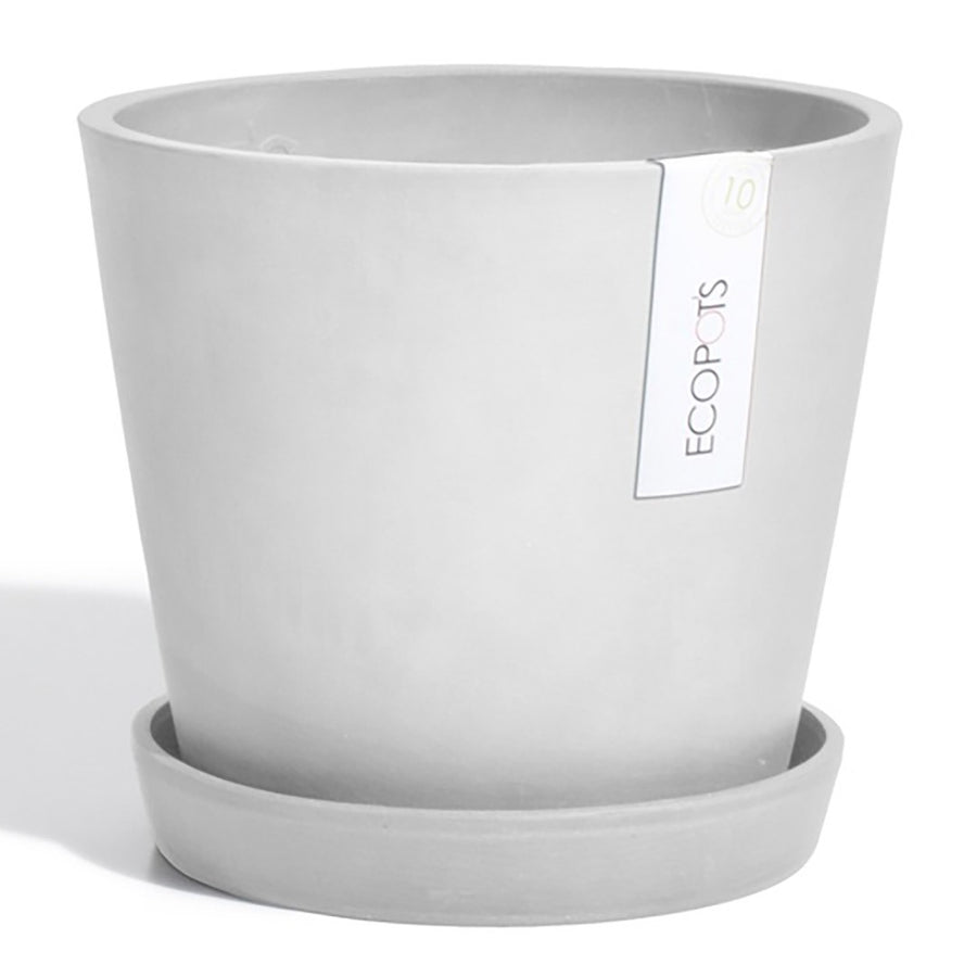 PLANTER AMSTERDAM WHITE GREY 20CM