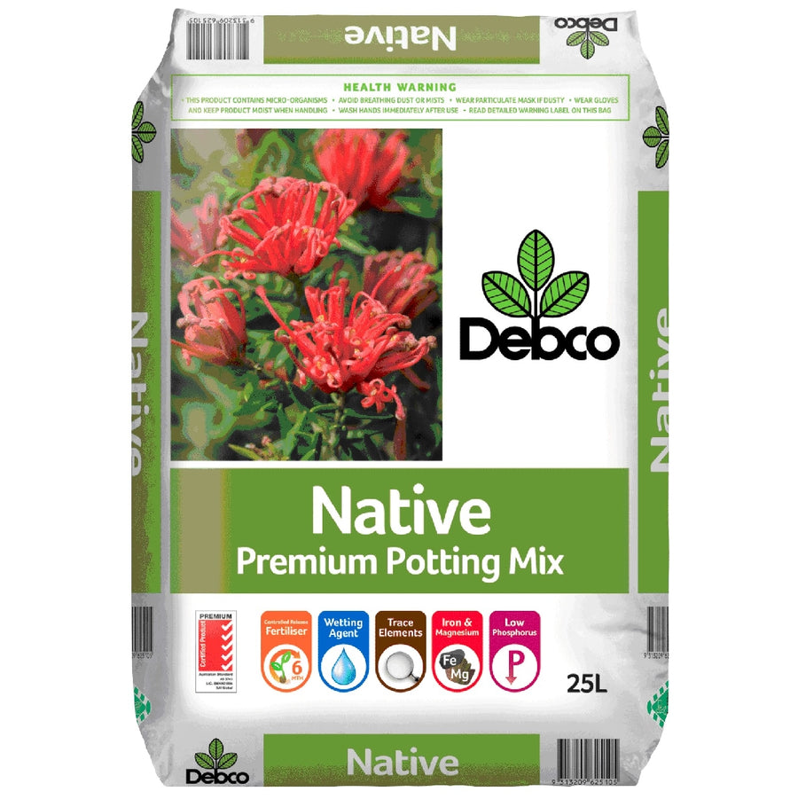 potting mix for native plants NATIVE POTTING MIX DEBCO 25L – Honeysuckle Garden