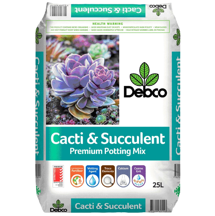 CACTI & SUCCULENT POTTING MIX DEBCO 25L