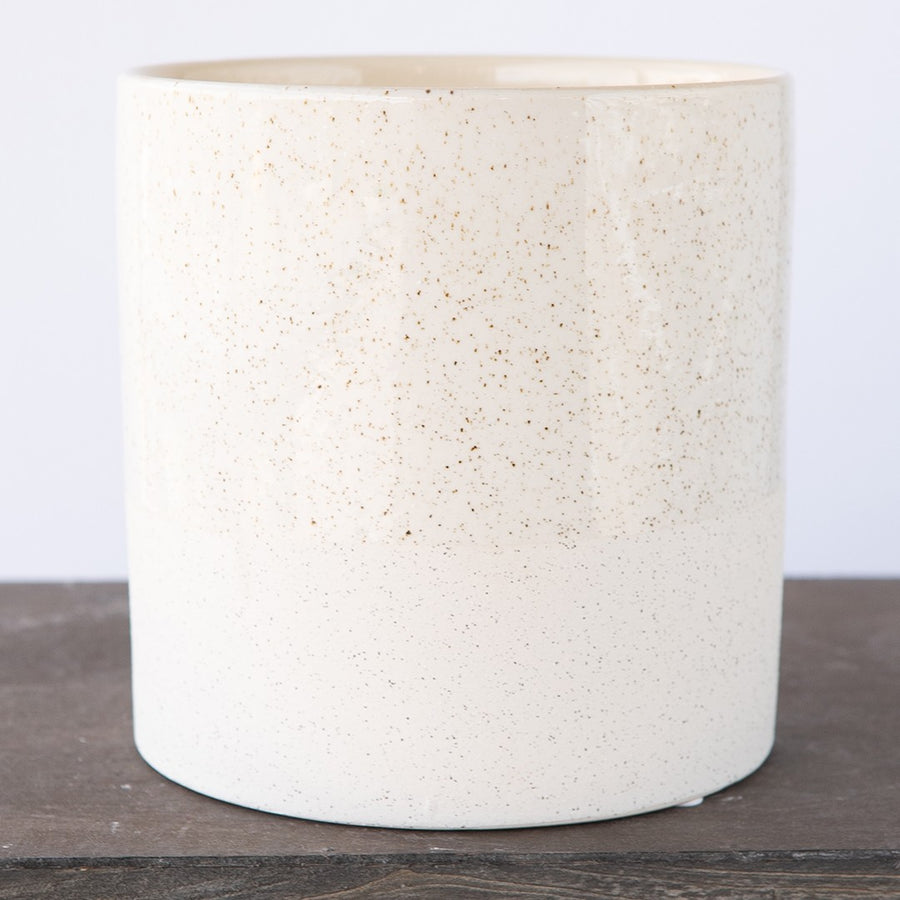 PLANTER SANDGLAZED WHITE