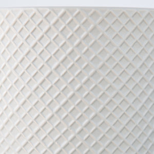 PLANTER STONEWARE DIAMONDS GREY