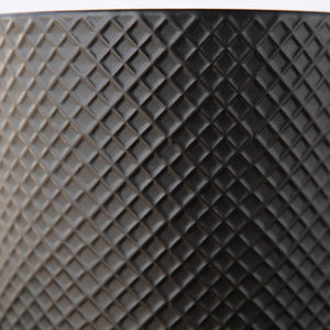 PLANTER STONEWARE DIAMONDS BLACK
