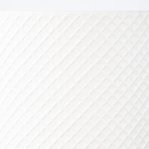 PLANTER STONEWARE DIAMONDS WHITE