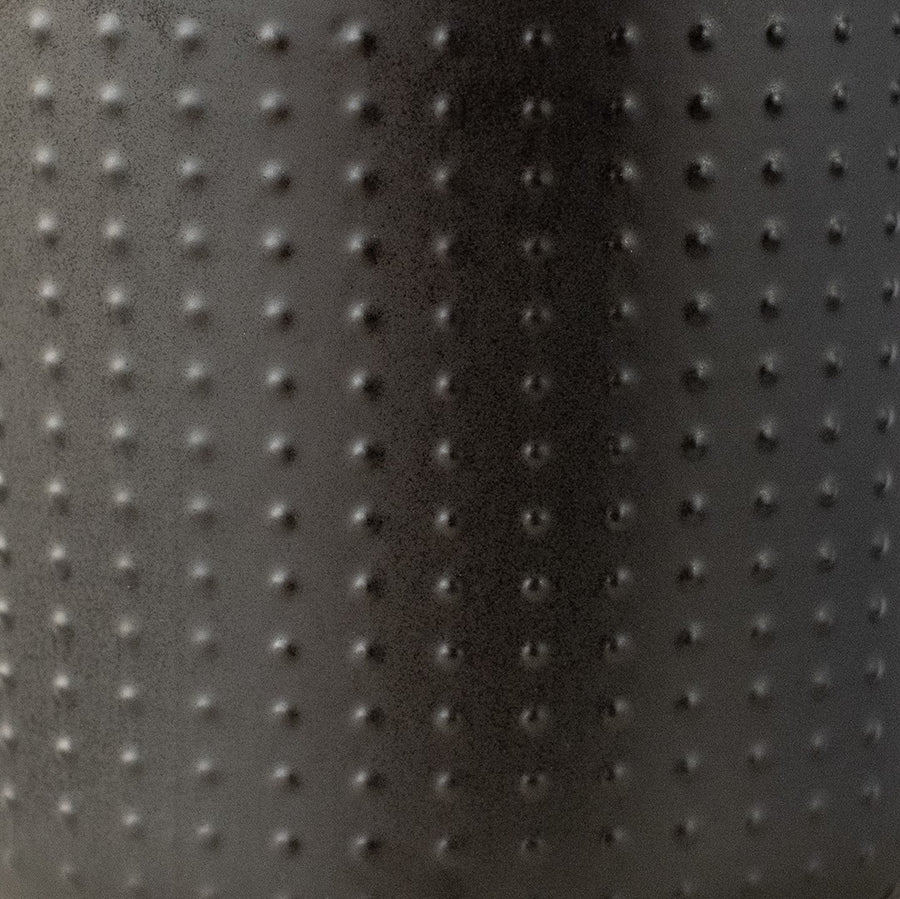 PLANTER STONEWARE DOTS BLACK