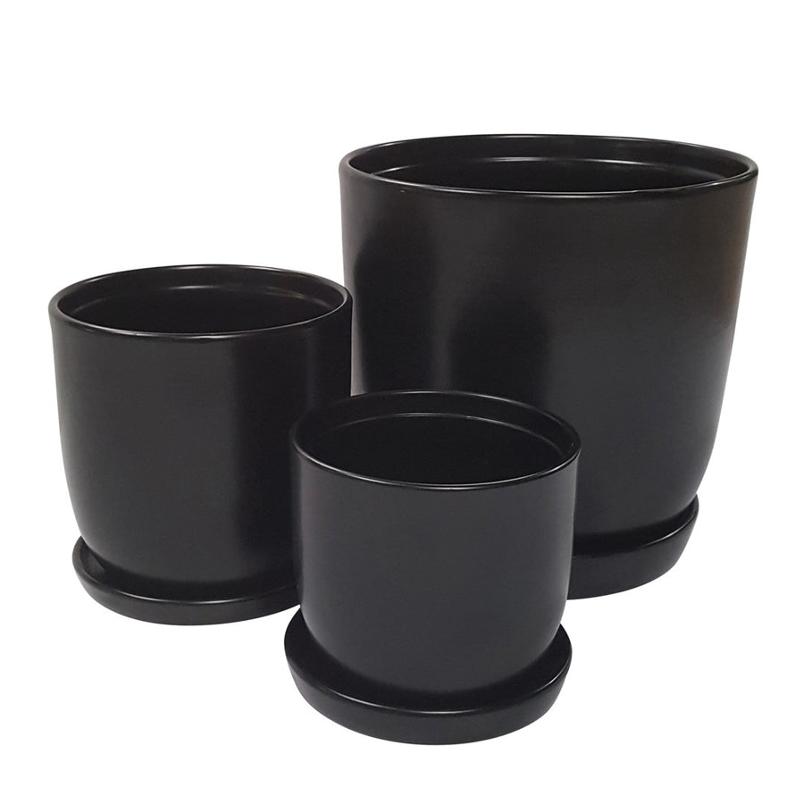 CLIO JESSA EGG POT MATT BLACK W/S