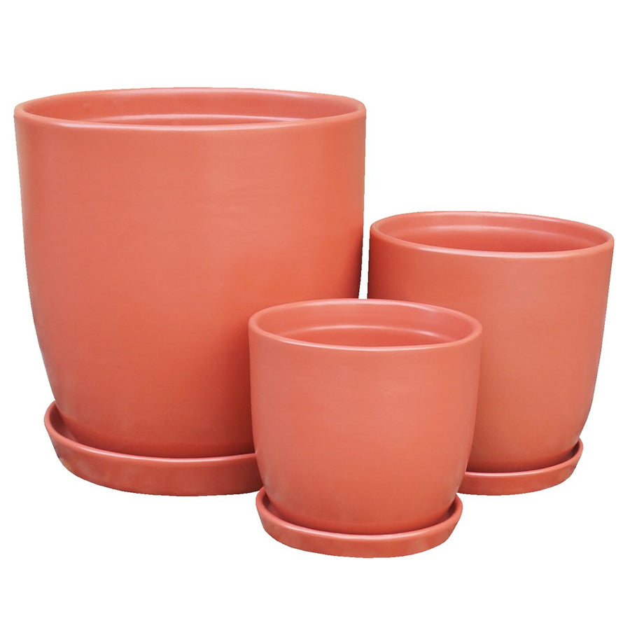 CLIO JESSA EGG POT MATT TERRACOTTA W/S